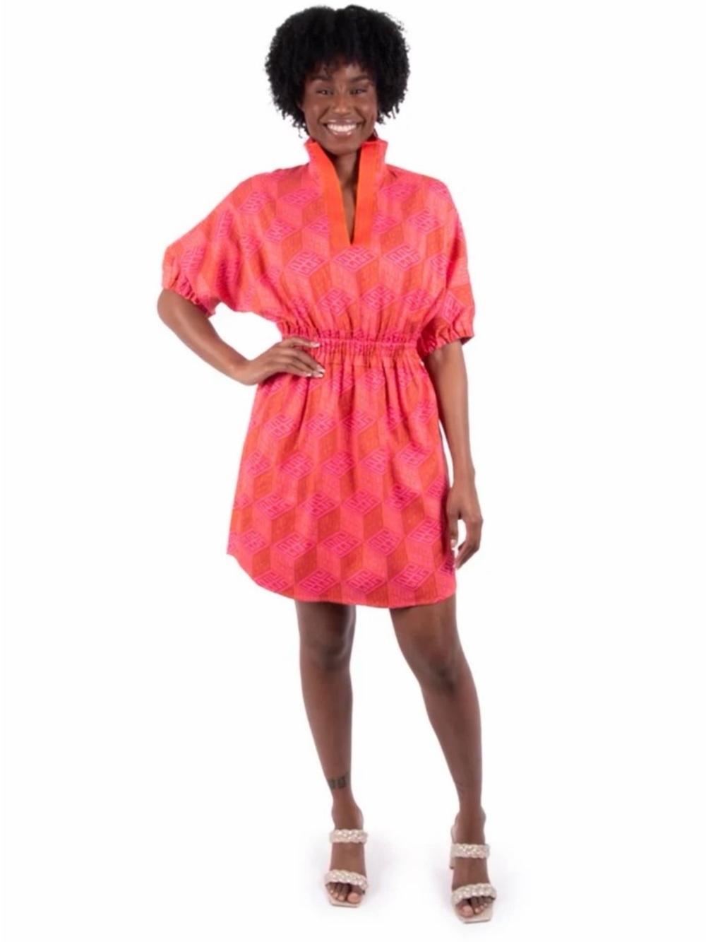 Emily McCarthy block monogram palmer dress- Size small